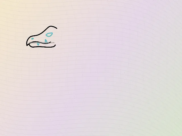 Dragon ailé, dessin sélectionné étape 2 sur 8, avec lignes directrices source
