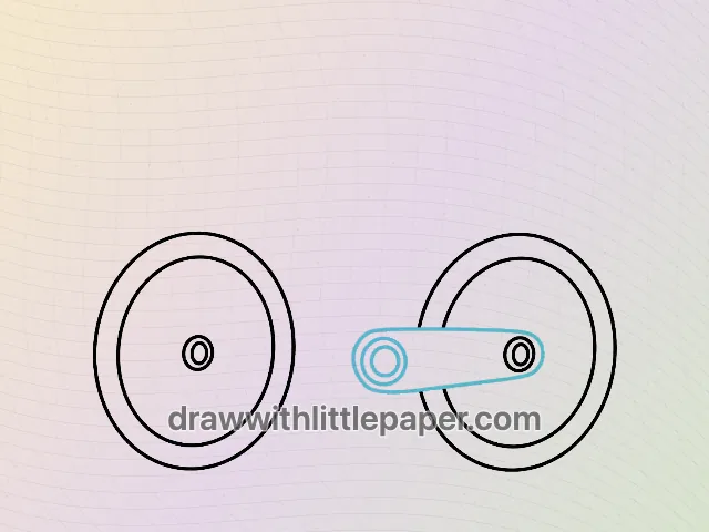 Bicycle, selected drawing stage 2 of 8, with source guide lines
