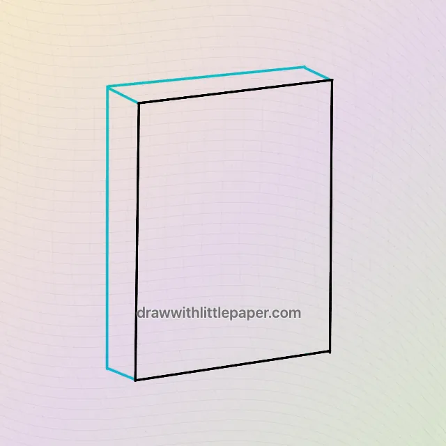 Nerds candy box, selected drawing stage 2 of 5, with source guide lines